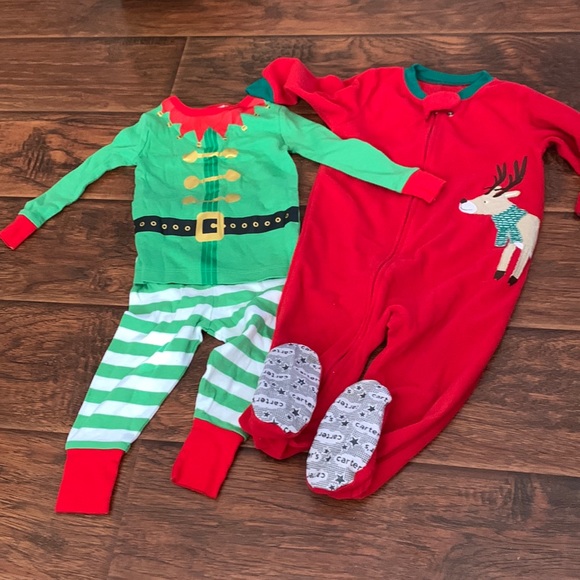 Carter's Other - 18mo 2 pack of holiday Jammie’s. One has feet and is gently used